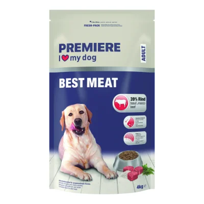 PREMIERE Croquettes Chien Best Meat Adulte Bœuf 4 kg