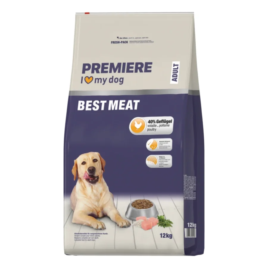 PREMIERE Croquettes Chien Best Meat Adulte Volaille 12 kg