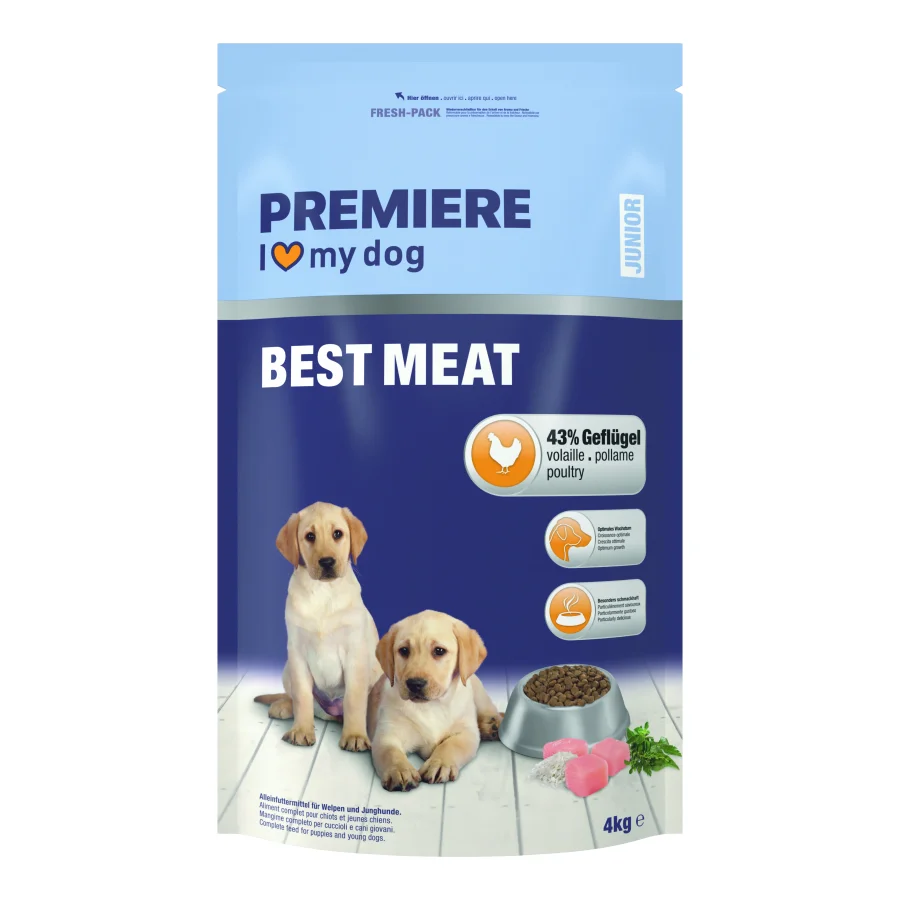 PREMIERE Croquettes Chien Best Meat Junior Volaille 4 kg