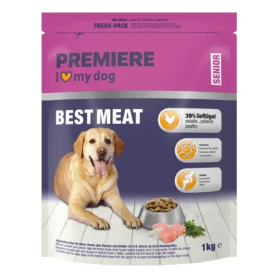 PREMIERE Croquettes Chien Best Meat Senior Volaille 1 kg