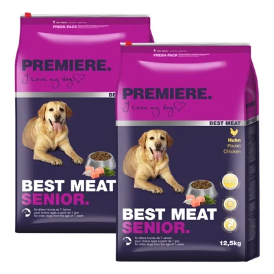 PREMIERE Croquettes Chien Best Meat Senior Volaille 2x12,5 kg