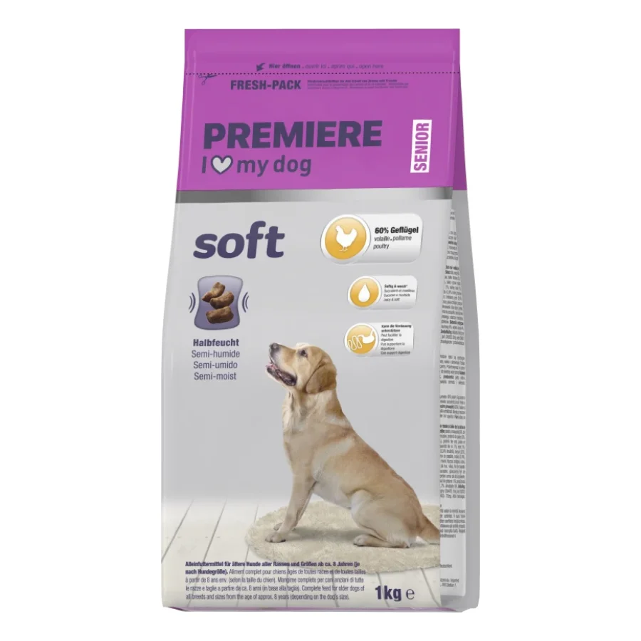 PREMIERE Croquettes pour chien Soft Senior Volaille 1 kg
