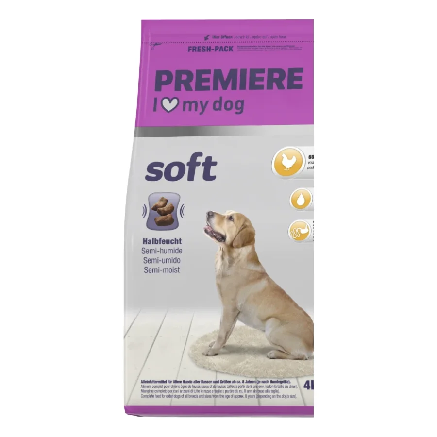 PREMIERE Croquettes pour chien Soft Senior Volaille 4 kg