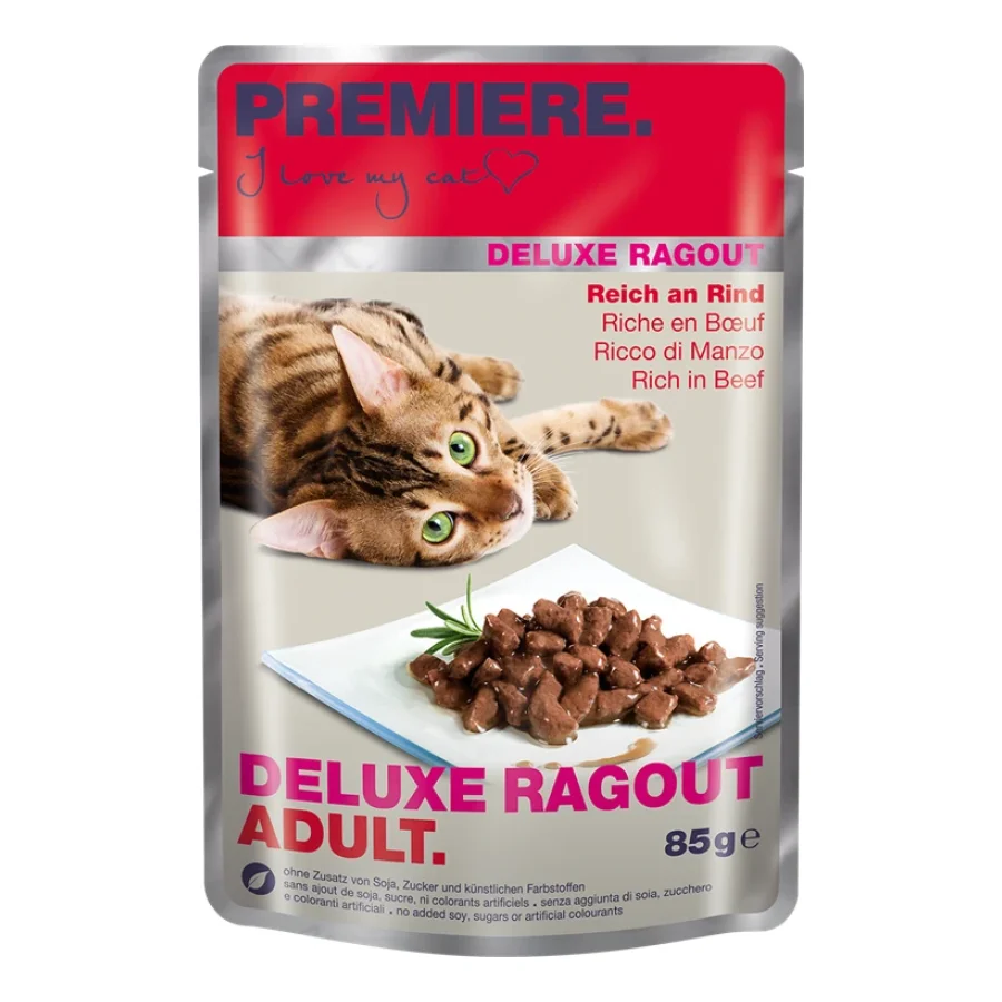 PREMIERE Deluxe Ragout Adult Riche en bœuf 44x85 g