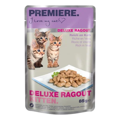 PREMIERE Deluxe Ragout Kitten Reich an Kalb 22x85 g