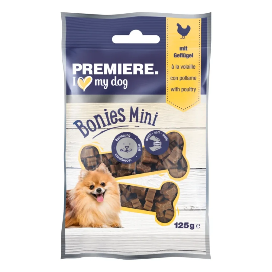 PREMIERE Friandise pour chien Bonies Mini 2x125g Os de volaille