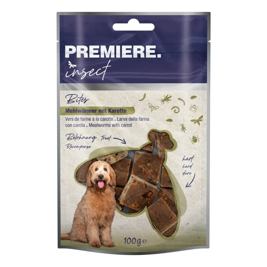 PREMIERE Insect Snack Bites vers de farine à la carotte 100 g