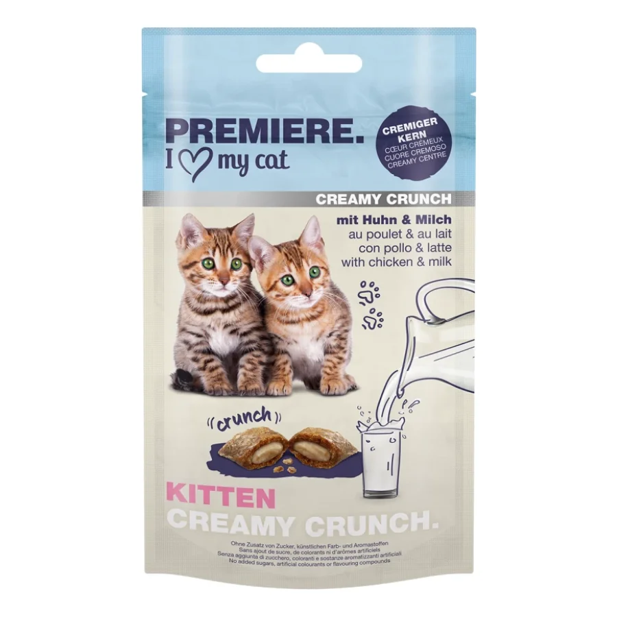 PREMIERE Kitten Creamy Crunch au poulet & au lait 6 x 60 g