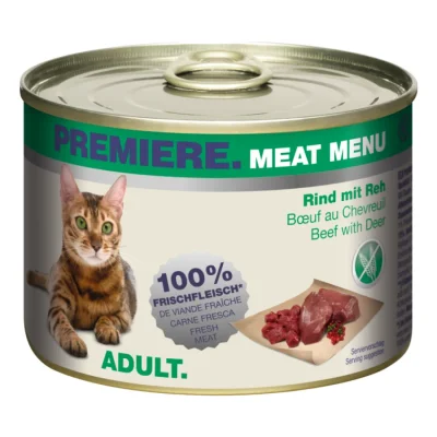 PREMIERE Meat Menu Adult Bœuf au Chevreuil 24x200 g