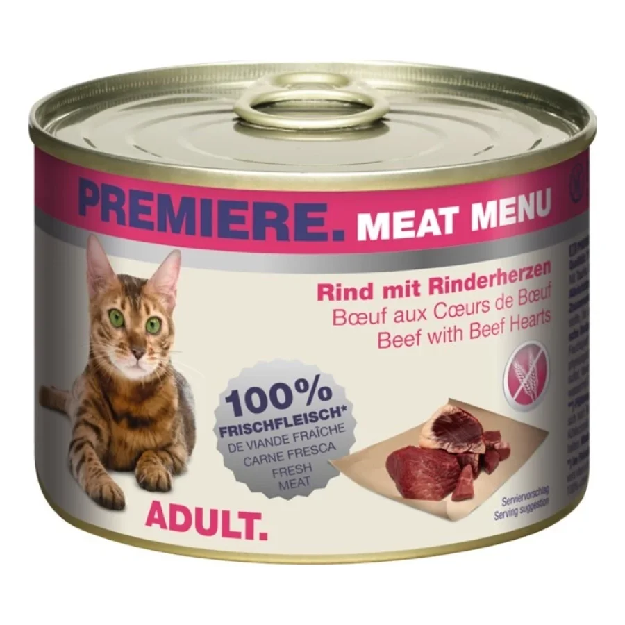 PREMIERE Meat Menu Adult Boeuf avec coeur de boeuf 6x200 g