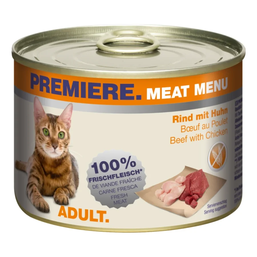 PREMIERE Meat Menu Adult Bœuf et poulet 24x200 g