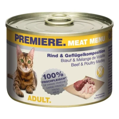 PREMIERE Meat Menu Adult Boeuf & Mélange de volaille 24x200 g