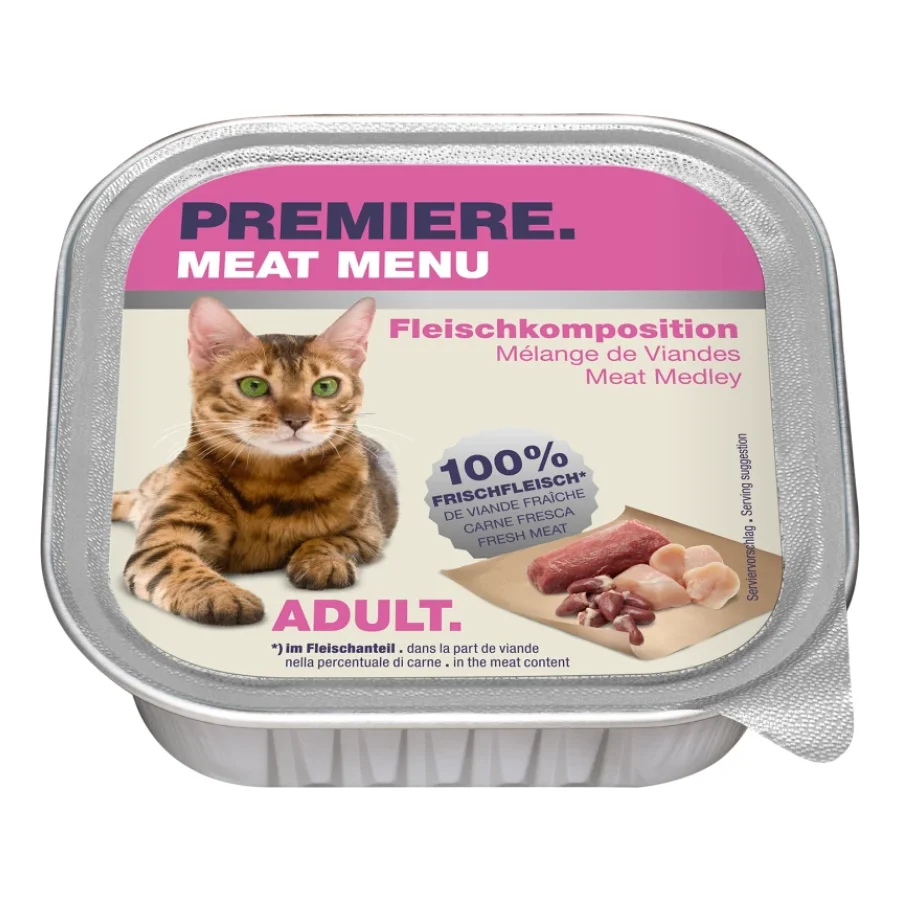 PREMIERE Meat Menu Adult Mélange de viandes 16x100 g