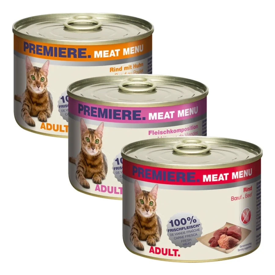 PREMIERE Meat Menu Adult pack mixte 6 x 200 g