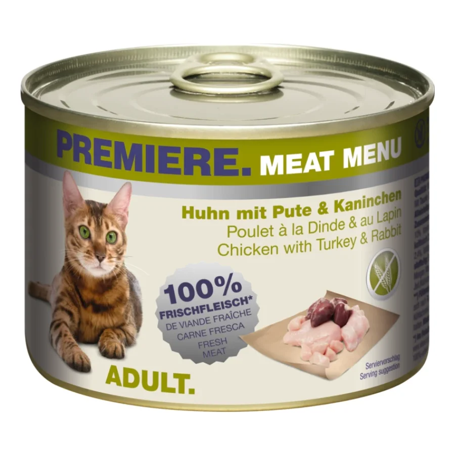 PREMIERE Meat Menu Adult Poulet à la dinde & au lapin 6x200 g