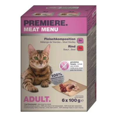 PREMIERE Meat Menu Adulte 6 x 100 g