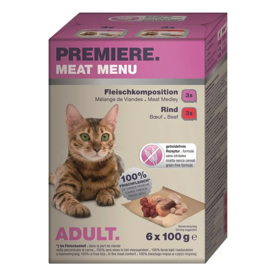 PREMIERE Meat Menu Adulte 6 x 100 g