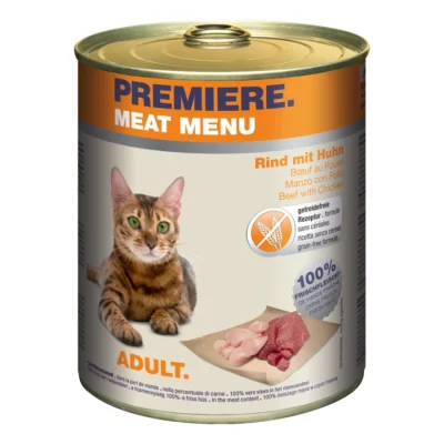 PREMIERE Meat Menu Adulte Bœuf et poulet 24x800 g
