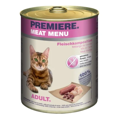 PREMIERE Meat Menu Adulte Mélange de viandes 12x800 g