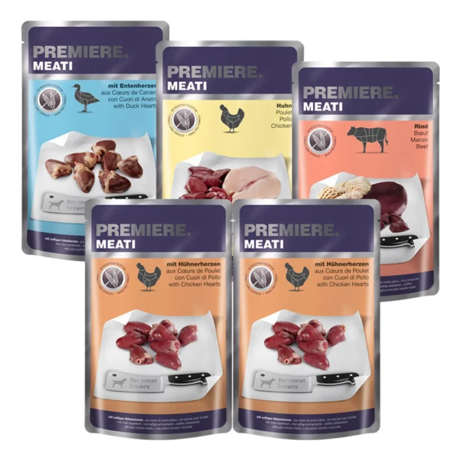 PREMIERE Meat Menu Adulte Pouch pack mix 5x500 g