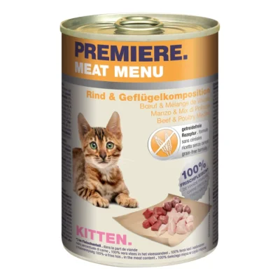 PREMIERE Meat Menu Kitten Boeuf & Mélange de volaille 6x400 g