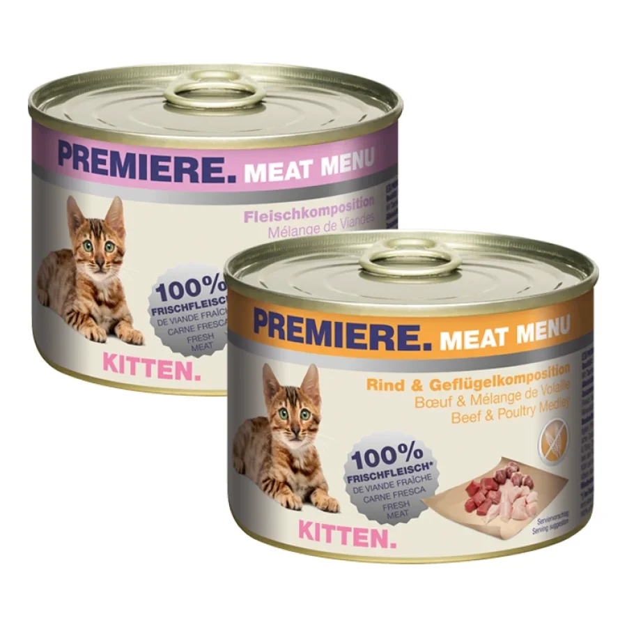 PREMIERE Meat Menu Kitten pack mixte 6 x 200 g
