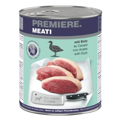 PREMIERE Meati nourriture humide pour chien, Adulte, Canard 6x800 g
