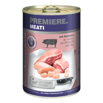 PREMIERE Meati nourriture humide pour chien, adulte Jambon 6x400 g