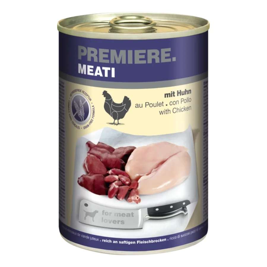 PREMIERE Meati nourriture humide pour chien, adulte Poulet 6x400 g