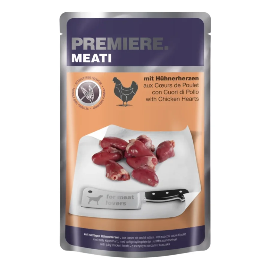 PREMIERE Meati Pouch Adult Cœur de poulet 20x500 g