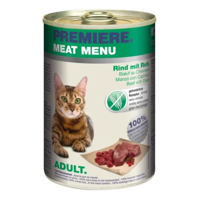 PREMIERE Menu Viande Adulte Bœuf au Chevreuil 12x400 g