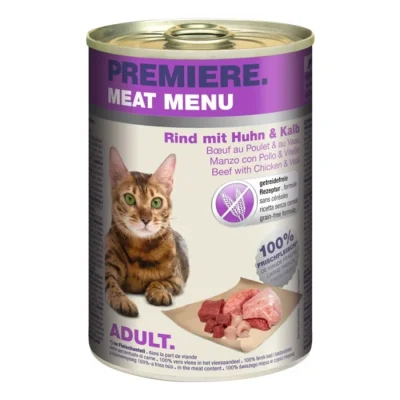 PREMIERE Menu Viande Adulte Bœuf au veau et poulet 12x400 g