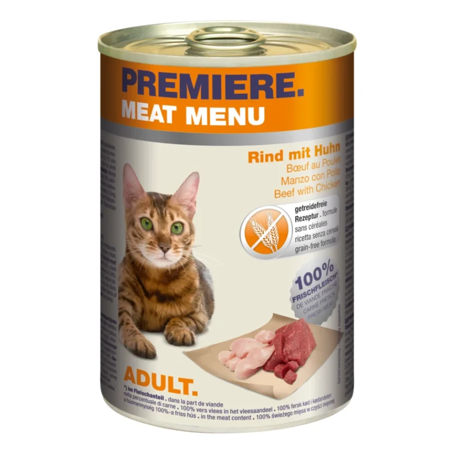 PREMIERE Menu Viande Adulte Bœuf et poulet 6x400 g