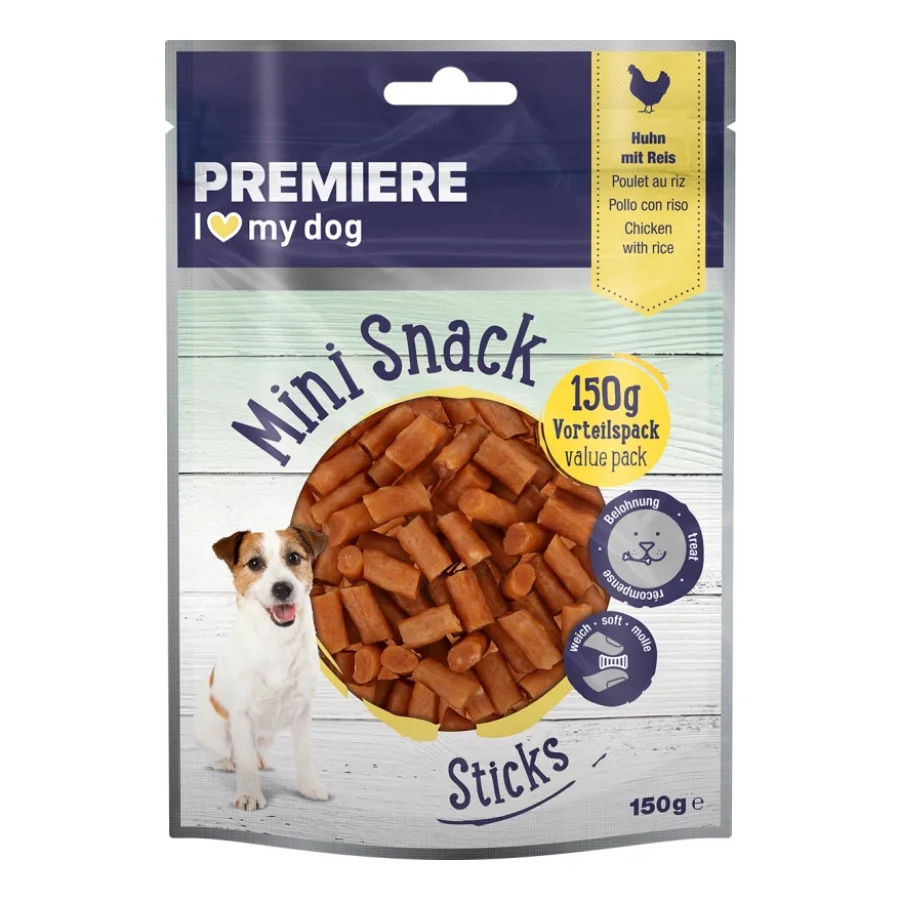 PREMIERE Mini Snack Sticks Poulet avec Riz 150 g