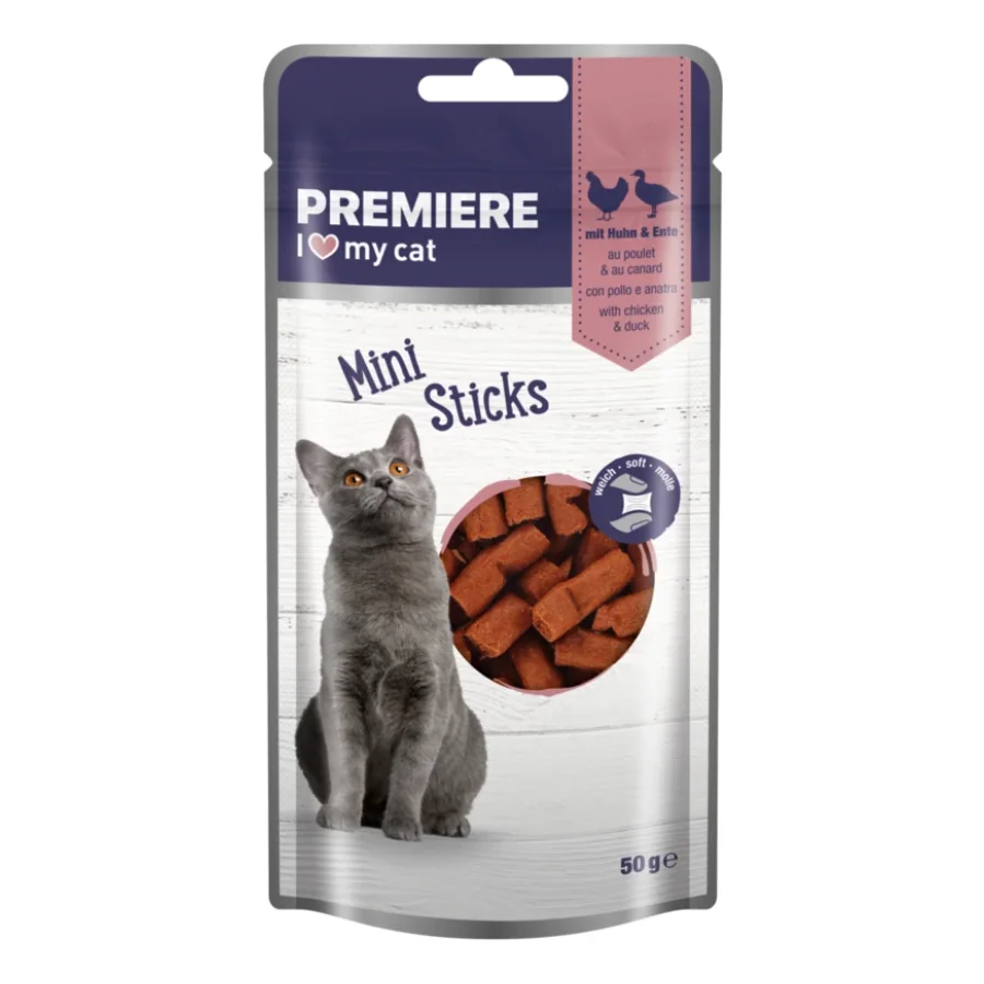 PREMIERE Mini Sticks Poulet et canard 7x50 g