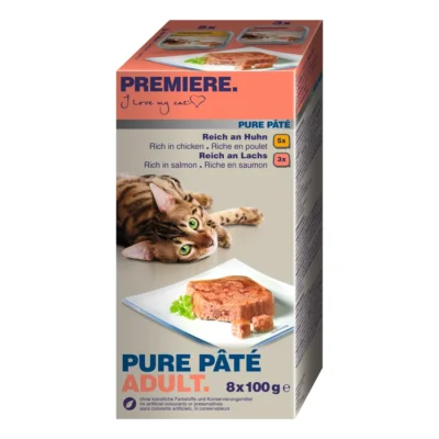 PREMIERE Multipack 8 x 100 g Pure Pâté à la volaille et au poisson