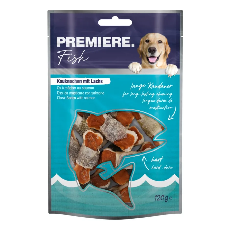 PREMIERE Os à mâcher au saumon 12 pcs, 120 g