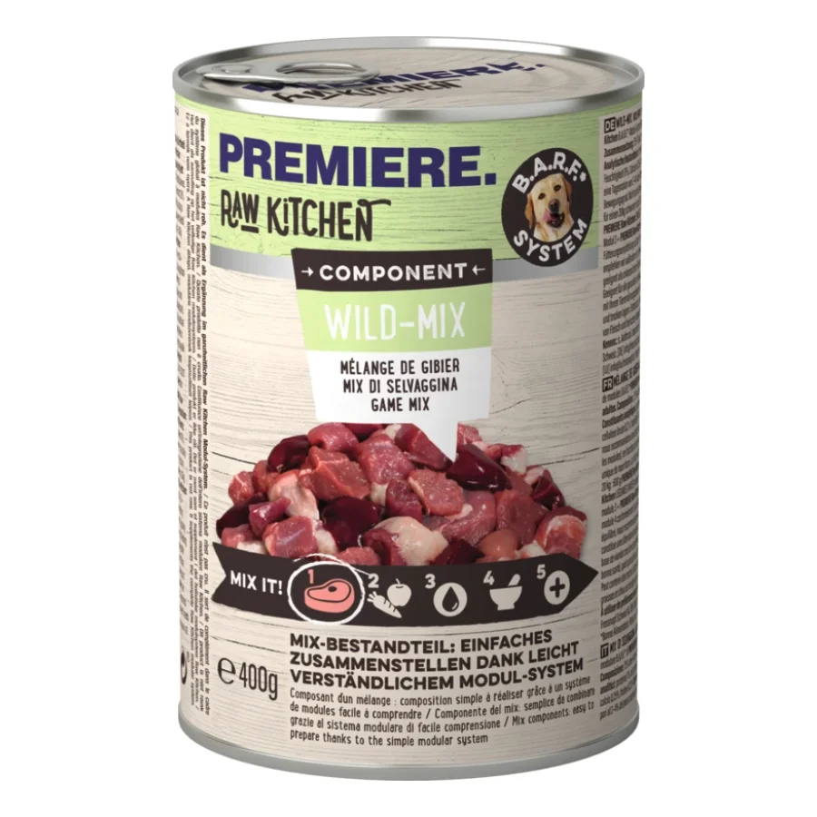 PREMIERE PAW KITCHEN Nourriture humide Chien Adulte Composant Gibier 6x400 g