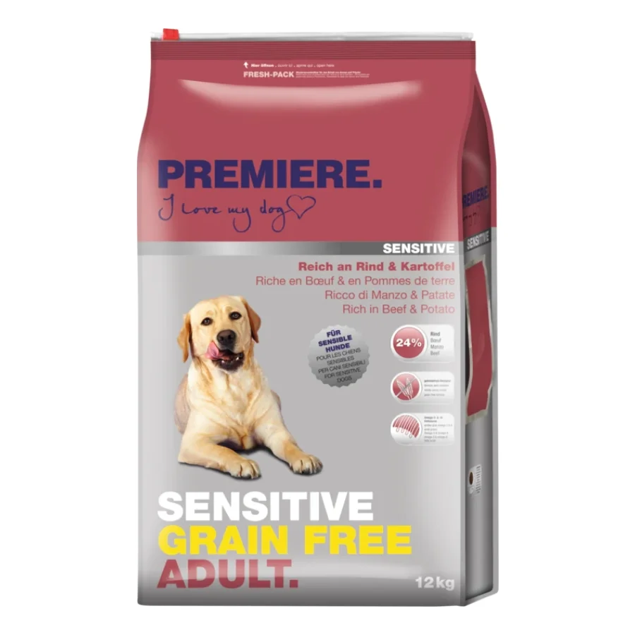 PREMIERE Sensitive Sans Céréales Adulte Bœuf 12 kg