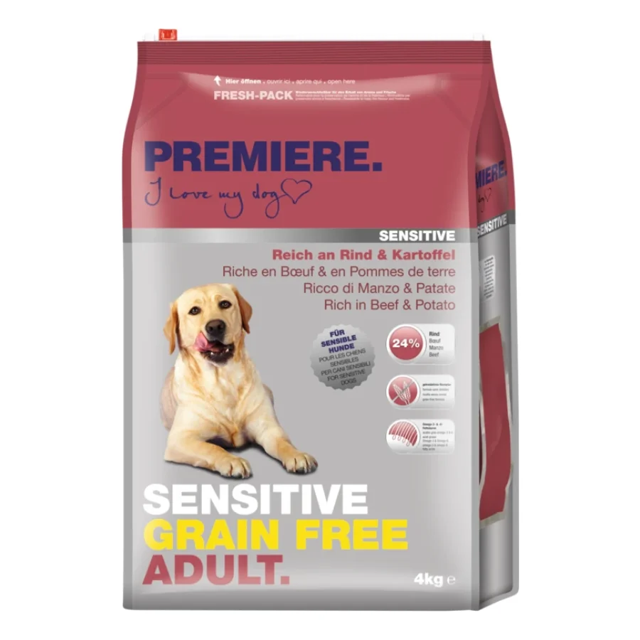 PREMIERE Sensitive Sans Céréales Adulte Bœuf 4 kg