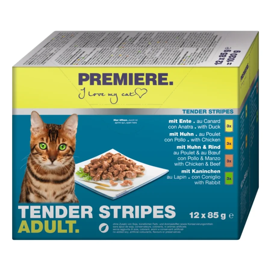 PREMIERE Tender Stripes Adult Multipack 12 x 85 g
