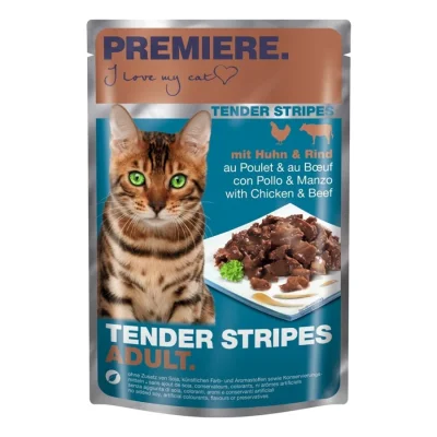 PREMIERE Tendres Strips Poulet et bœuf 56x85 g