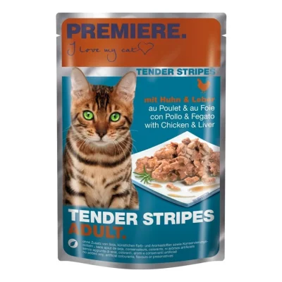 PREMIERE Tendres Strips Poulet et foie 28x85 g