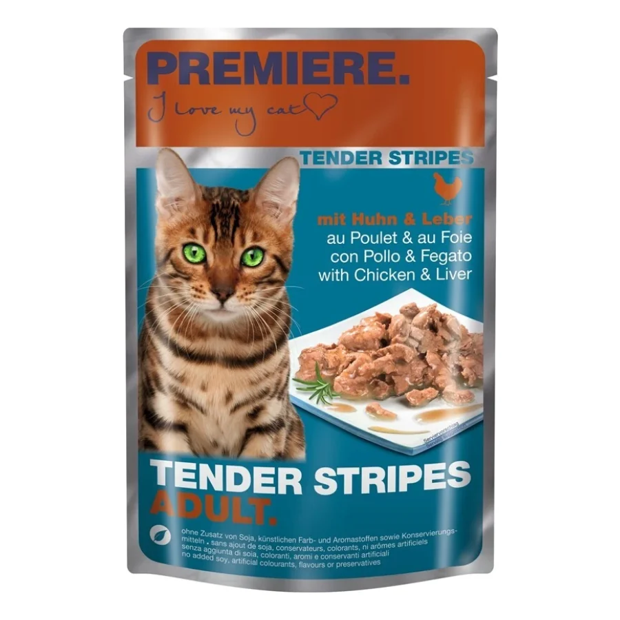 PREMIERE Tendres Strips Poulet et foie 56x85 g
