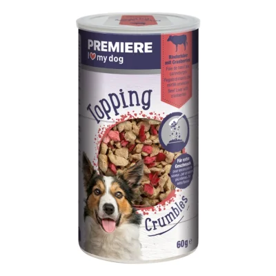 PREMIERE Topping Crumble 6x60 g Foie de bœuf aux cranberries