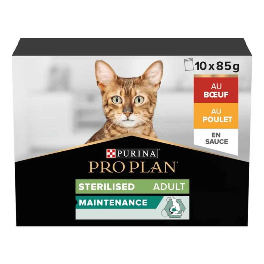 PRO PLAN Maintenance Multivariété Sterilised Boeuf & Poulet 10 x 85 g