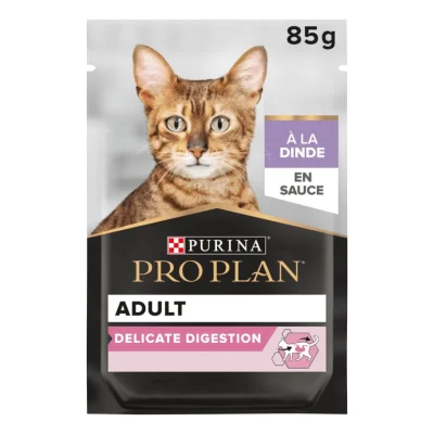 PRO PLAN PURINA Adult Delicate Digestion à la Dinde en Sauce 10 x 85 g