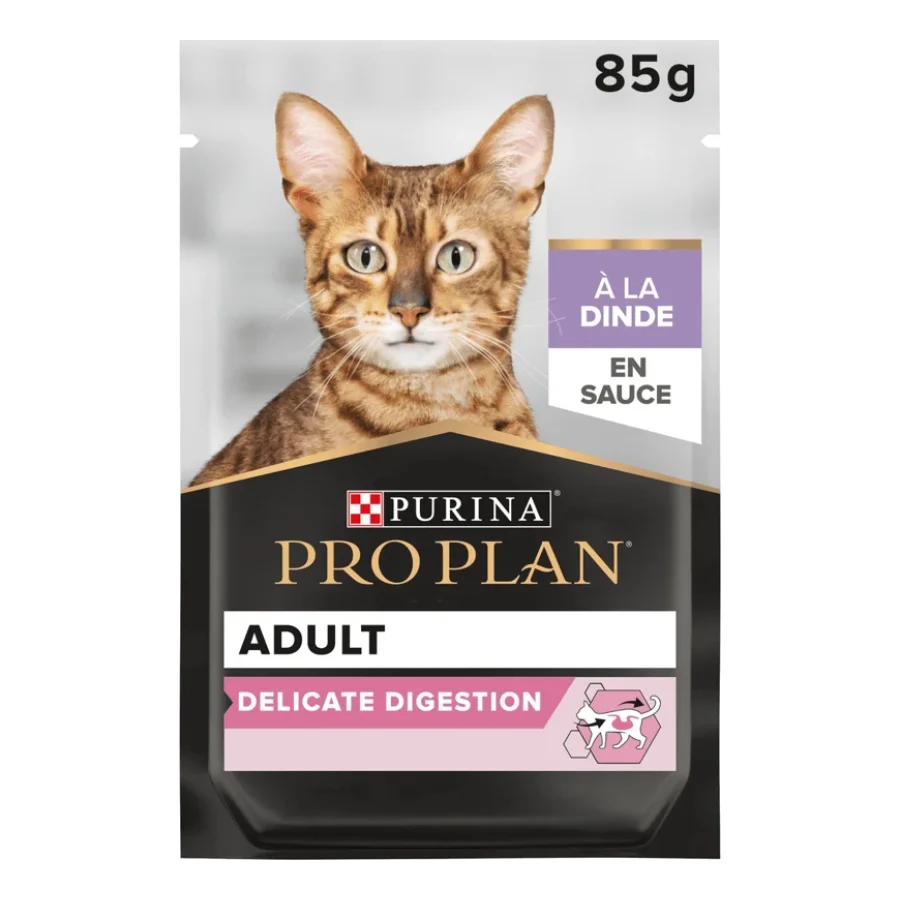 PRO PLAN PURINA Adult Delicate Digestion à la Dinde en Sauce 10 x 85 g