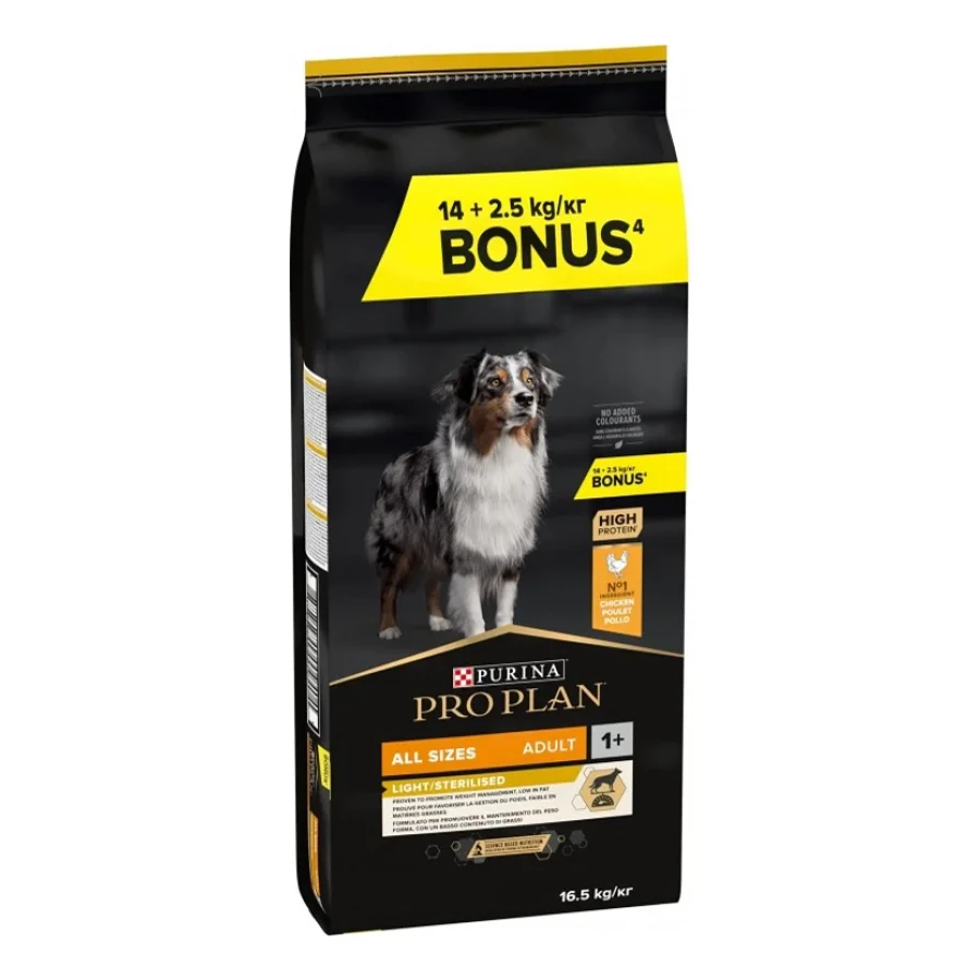 PRO PLAN PURINA All Sizes Adult Dog Light / Sterilised Poulet 16,5 kg