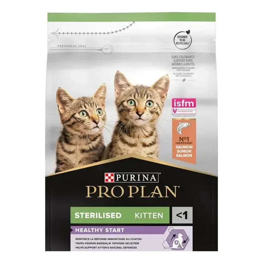 PRO PLAN Purina Sterilised Kitten HEALTHY START, Riche en Saumon 1,5 kg